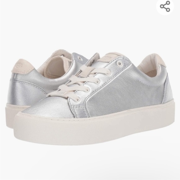 Ugg Zilo Silver Metallic Sneakers - Picture 1 of 9